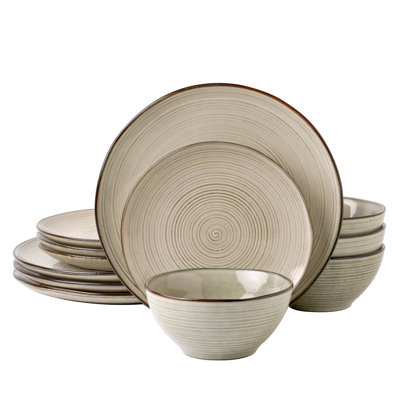 Earth & Clay Hazel 12-Piece Dinnerware Set Stoneware & Reviews